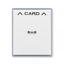 3559E-A00700 04  Kryt spínače kartového, s čirým průzorem, s potiskem, bílá / ledová šedá